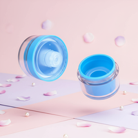 Pot en plastique PP+AS de luxe avec couvercle à vis remplaçable, anti-odeur, double couche, 15 g, crème pour le visage, soin de la peau, crème pour les yeux, cosmétique personnalisé