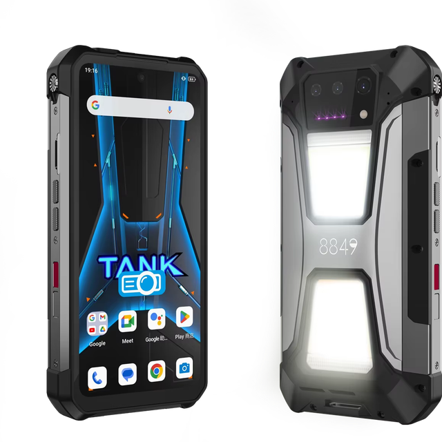 Unihertz Rugged Smartphone 23800mAh Large Battery 12GB 512GB Android 14 Phone Laser Projector Mobile Phone 8849 Tank 2 Pro