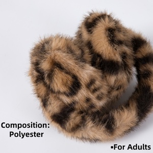 <span class=keywords><strong>Cache</strong></span>-oreilles en peluche douce et pliable à imprimé léopard, chaud pour l'hiver, pour femmes - Product Image 5