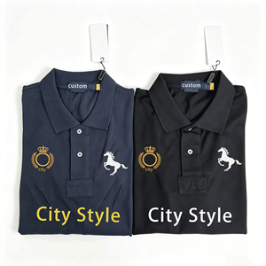 Chemises Polo pour Hommes 100% Coton Haute Qualité Broderie Personnalisée Logo Tops Marque City Casual Polo T-Shirts - Product Image 1