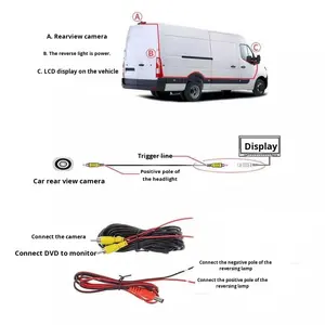 Telecamera di Retromarcia con Luce Freno Posteriore per Renault Kangoo, Mercedes Citan, <span class=keywords><strong>Vivaro</strong></span> 2006-2010, 12V 628x586 - Product Image 4