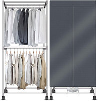Sèche-linge chauffant domestique Portable à séchage rapide 1200W Sèche-linge électrique à 2 niveaux Sèche-linge intérieur