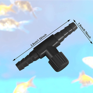 EWE-bomba de aire de 2 vías para tanque de peces, accesorios para acuario, válvula de Control de forma en T, Conector de manguera de plástico para tubo de aire de 4 mm - Product Image 4