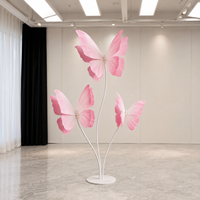 Grande décoration florale 3D en papier fait main en forme de papillon pour mariage, vitrine de centre commercial, accessoires photo