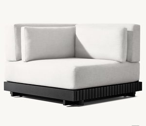 Sassanid extérieur classique américain Patio <span class=keywords><strong>jardin</strong></span> ensembles hôtel Resort fabriqué à la main <span class=keywords><strong>en</strong></span> aluminium Caicos L-sectionnel ensemble - Product Image 5