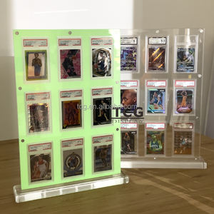 TCG <span class=keywords><strong>Carte</strong></span> graduée en acrylique transparent personnalisée, support à 9 fentes pour 1999 Pokemon Jungle Snorlax Holo #11 PSA, <span class=keywords><strong>carte</strong></span> d'affichage en acrylique à 8 NM-MT - Product Image 4