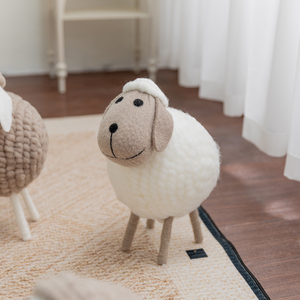 Ornement de table en laine tricotée, figurine d'agneau en feutre faite à la main, décoration de Noël pour étagère de style campagnard - Product Image 6
