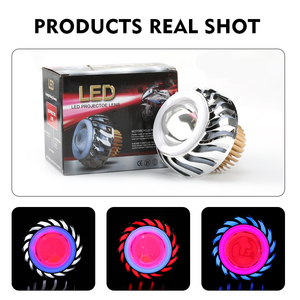 Nuevo Faro Delantero Modificado para Motocicleta y Bicicleta Eléctrica con 3 Ojos de Ángel + Ojo de <span class=keywords><strong>Demonio</strong></span> - Product Image 3