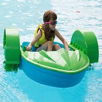 Bateau à rames manuel commercial, bateaux en plastique portables pour enfants et adultes, bateau à pédales ou à rames pour parc aquatique