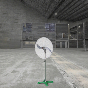 20-Inch Economical <b>Silver</b> Mesh Industrial Floor <b>Fan</b> Green Cross Bottom 2 Aluminum Leaves Pedestal for Outdoor Use Industrial <b>Fan</b> - Product Image 4