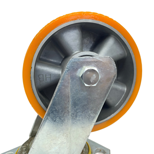 पॉलीयूरेथेन ड्यूटी ट्रॉली कैस्टर व्हील आयरन/एल्यूमीनियम कोर कैस्टर व्हील ठोस पॉलीयूरेथेन रोलर व्हील - Product Image 5