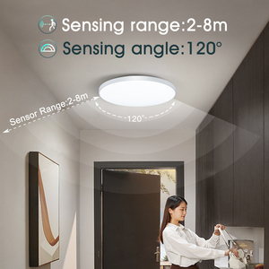 Bóng Trắng <span class=keywords><strong>Led</strong></span> cảm biến chuyển động ánh sáng ban đêm tối giản Radar Trần chiếu sáng cho hành lang/lối đi khách sạn phòng khách IP44 bề mặt - Product Image 5