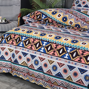 Ready Stock basso MOQ popolare formato in microfibra EU <span class=keywords><strong>singolo</strong></span> doppio re Super King spazzolato stampa <span class=keywords><strong>copripiumino</strong></span> Set - Product Image 4