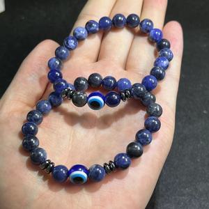 <span class=keywords><strong>Sodalite</strong></span> Devil's Eye Bracelet Rond Émail <span class=keywords><strong>Bleu</strong></span> Evil Eyes Bracelet Pour La Guérison - Product Image 4