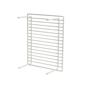 <b>White</b> Freestanding Kitchen Cabinet with Rust-Resistant Coating Steel Metal Frame Plate <b>Display</b> Tableware Holder - Product Image 4