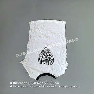 Trapos de Algodón Blancos Impresos para Limpieza Industrial, de Alta Absorción de Aceite, Resistentes a Desgarros y Económicos - Product Image 3