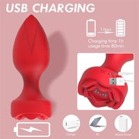 Vibromasseurs anaux Rose Toy, Dildos, Plugs anaux, Jouets sexuels pour hommes et femmes, Vibromasseurs anaux télécommandés pour le point G et la prostate