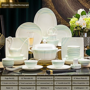 Nouvel ensemble de vaisselle en céramique haut de gamme de Jingdezhen 2025 – Bols et assiettes en céramique haut de gamme – Cadeau de déménagement pour nouvelle maison - Product Image 6