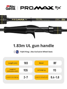 Caña de Pescar ABU PMAXSX de Carbono con Guías Fuji y Mango Recto para Salmón y Trucha, Lanzamiento Largo Universal, Pesca Micro <span class=keywords><strong>Mar</strong></span>ítima - Product Image 6