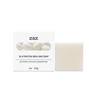 Private Label Handmade Whitening Brightening Slimming Solid Silk Goat Milk Soap For Fair Skin Shower Wash Hand Hotel Bathroom