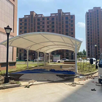 Abri de voiture en membrane PVDF imperméable pour stationnement de véhicules