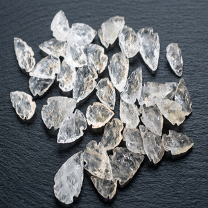 Pointes de flèche en cristal de quartz naturel transparent, forme irrégulière, pierres semi-précieuses taillées, gemmes artisanales - Product Image 1