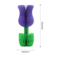 Décorations de fleurs de Pâques en papier nid d'abeille 3D personnalisées, écologiques, légères, pour l'intérieur et l'extérieur, aimantées, pliables, réutilisables