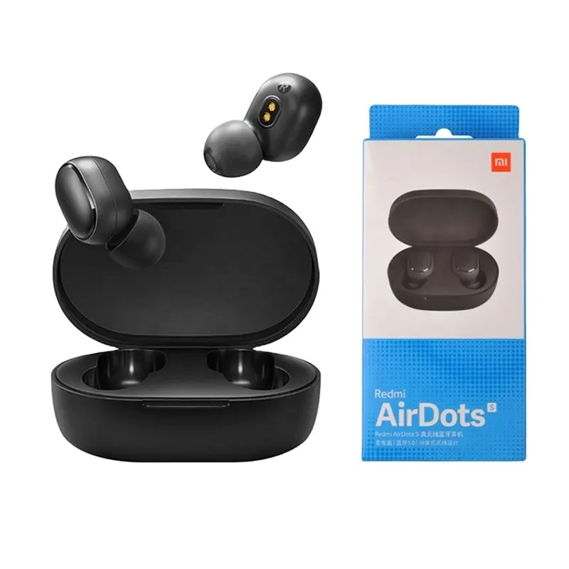Airdots S Headphone Inalambricos, Headphone In-Ear Earphone Nirkabel Logam untuk Headphone Nirkabel