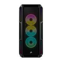 Boîtier d'ordinateur de bureau noir RGB 5000t, boîtier ATX de taille moyenne, boîtier de refroidissement par eau 360, espace extra large