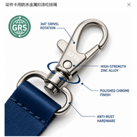 Lanière personnalisée en polyester pour entreprise avec logo, sangle de cou résistante à l'eau avec crochet pour grandes conférences, événements et salons professionnels