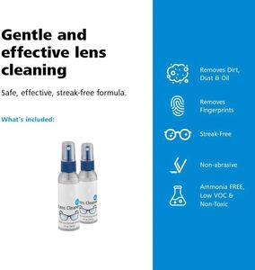 Factory Cheap Transparent Custom logo Printed Glasses <b>Cleaner</b> <b>Spray</b> 50ML Eyeglasses Care Cleaning Liquid Cloth Kit for Glasses - Product Image 3