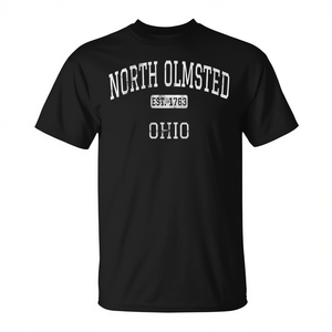 Camiseta vintage de North Olmsted Ohio Est 1763, color negro, unisex, talla para adultos - Product Image 2