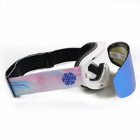 Lunettes de ski magnétiques personnalisables, anti-dérapantes, pour adultes, sans monture, verres anti-rayures/anti-buée, matériau TPU+PC, personnalisables