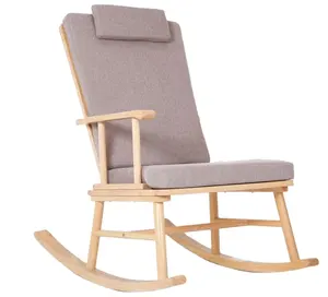 거실 편안한 목재 가구 게으른 안락 의자 라운지 의자 균형 나무 로커 흔들 의자 도매