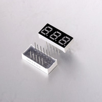 Tube numérique LED XR-S2831AR-BR 0,28 pouce 3 chiffres Cathode commune Anode commune Haute luminosité Lumière rouge Montage traversant