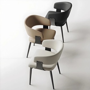 Silla de Comedor con Respaldo para Adultos, Silla de Cuero <span class=keywords><strong>Simple</strong></span> para <span class=keywords><strong>Restaurante</strong></span>, Silla de Negociación para Uso en Interiores de Villas y Restaurantes - Product Image 2