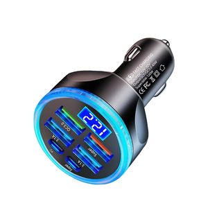 <span class=keywords><strong>Chargeur</strong></span> de voiture Super Rapide Full PD <span class=keywords><strong>30W</strong></span> avec affichage de la tension, adaptateur multi-ports avec voltmètre pour <span class=keywords><strong>Samsung</strong></span> iPhone, neuf - Product Image 1