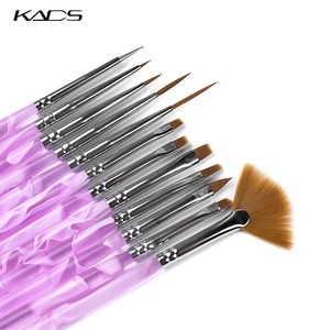 KADS 12 ชิ้น/เซ็ตชุดแปรงคริสตัลสำหรับเล็บแบบมืออาชีพสำหรับการออกแบบเล็บ เครื่องมือทาสีเล็บ เครื่องมือวาดภาพที่น่าทึ่ง - Product Image 4