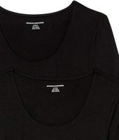 Lot de 2 T-shirts de maternité à manches courtes et col rond froncé, unis et mignons, pour femmes - Collection Essentiels