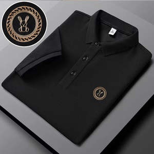 Camiseta de Manga Corta para Hombre, Nueva Colección de Verano, Estilo Polo, Cuello Solapa, Color Sólido, Talla Grande - Product Image 3