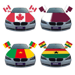 Housse de Capot de Voiture Drapeau Mexique Drapeau Qatar Coupe du Monde Tissu Polyester Moteur Tissus Élastiques Drapeau Bannière pour Capot de Voiture - Product Image 3