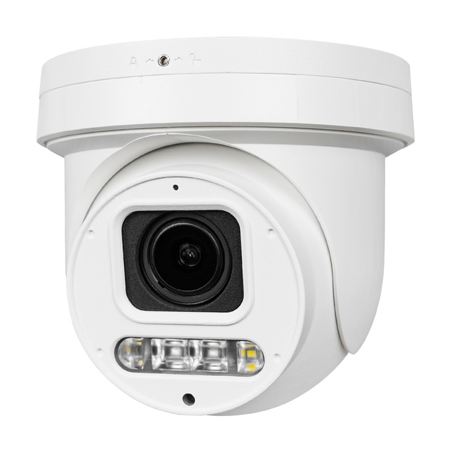 OEM Brand Dual Light Turret PTZ Camera 5X auto zoom 2.7-13.5MM 25fps 6MP POE Network Camera 2 ways audio SD slot Smart Detection