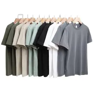 High Quality Custom Oversized Men 100% Cotton Tshirt Vintage Organic Cotton T Shirts Wholesale 250g Heavy T Shirt Custom Print