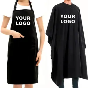 Custom Logo Haircut Coat Hairdressing Apron Home Clipping Cape Non-stick Hair Salon Professional Hairdressing Cape