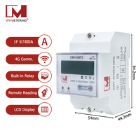 Medidor de Energía Inteligente Monofásico de Dos Cables EM114070 STS, GPRS / RS485 / Medidor de Energía Prepago, Medidor de Vatios-Hora