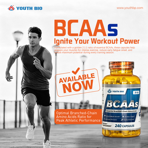 Cápsulas de <span class=keywords><strong>Amino</strong></span>ácidos BCAA de Primera Calidad, 1000 mg, 2:1:1, para Atletas, Hombres y Mujeres, Disponibilidad Inmediata, 120 Porciones por Botella - Product Image 2
