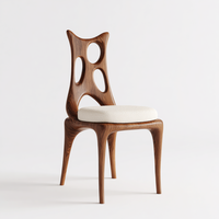 Ensemble de chaises de salle à manger en bois massif, design moderne, table de cuisine rembourrée à dossier haut, meubles de luxe pour restaurant, café, hôtel