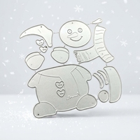 Matrices de découpe en métal pour bonhomme de neige, matrices de découpe en relief de Noël, matrices de scrapbooking pour la création de cartes DIY et l'artisanat papier