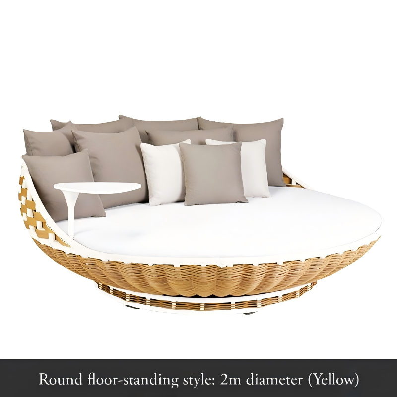Style de sol rond de 2 m de diamètre (jaune)