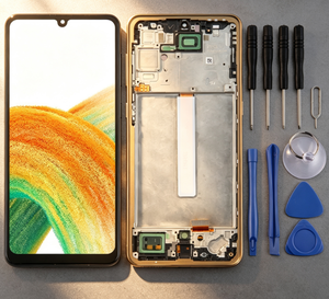 Per <span class=keywords><strong>Samsung</strong></span> Galaxy <span class=keywords><strong>A33</strong></span> 5G SM-A336 Schermo OLED da 6,36 Pollici Digitalizzatore Assemblato Completo con Cornice Ricambio Display Touch - Product Image 1